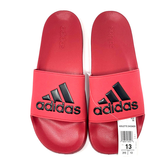 *Rare* Adidas Adilette Shower Slides Mens 13 Sports Sandals Slippers EE7039 Red - Picture 6 of 9